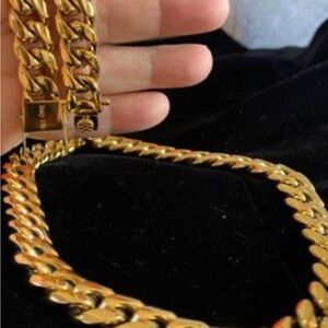 Statement Miami Cuban Link Chain 18K Gold Filled Waterproof hip hop necklace